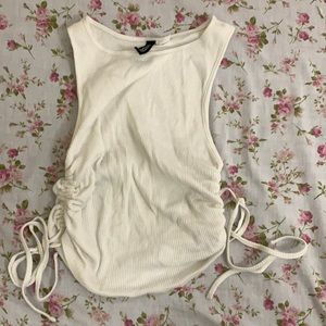 H&M white rubbed tank top <3
